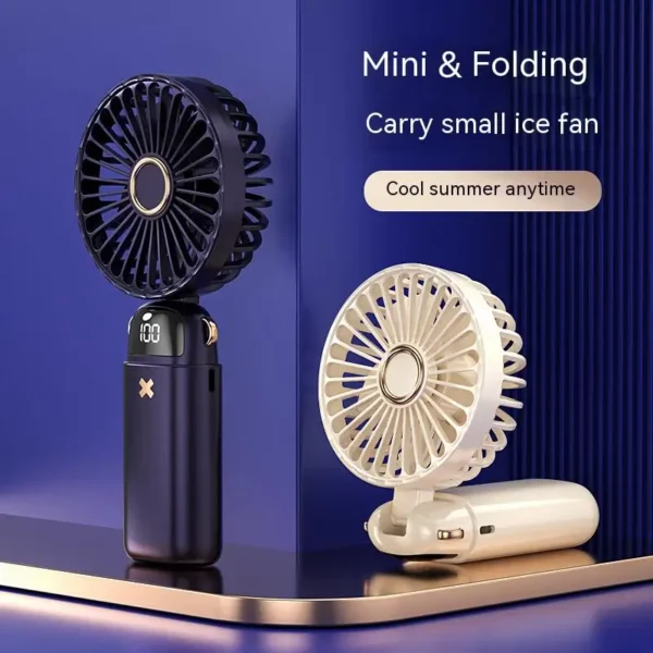 Mini Handheld Small Fan Portable Portable Silent Office Desk Student On Dormitory Charging Outdoor Hand Holding
