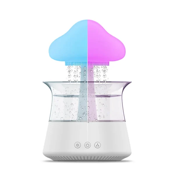 Rain Cloud Night Light humidifier with raining water drop sound and 7 color led light essential