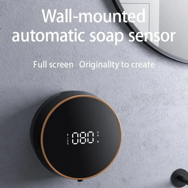Wall Mount Automatic Foam Soap Dispensers LED Temperature Display Electric Touchless Infrared Sensor Foam Machine Liquid
