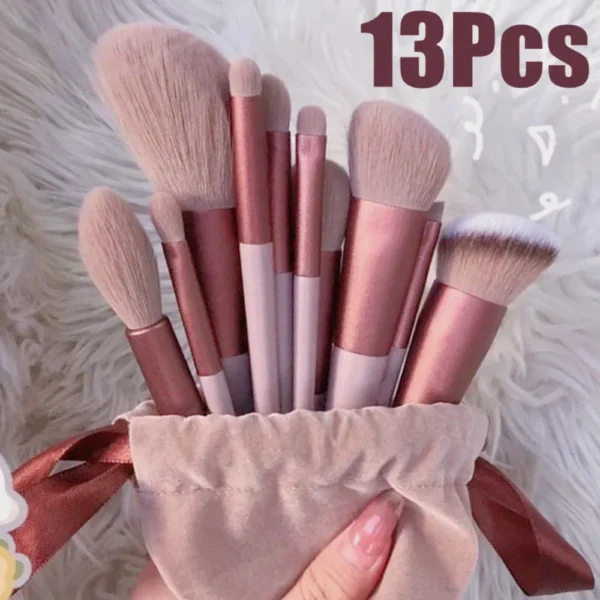 13Pcs Makeup Brush Set Make Up Concealer Brushes Blush Powder Eye Shadow Highlighter Foundation Cosmetic Beauty