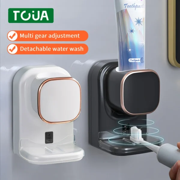 3 Mode Smart Toothpaste Dispenser Automatic Sensor Electric Wall Mounted Tooth Paste Squeezer USB Removable Bathroom