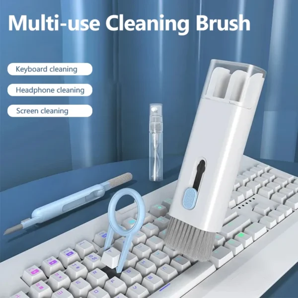 7 in 1 Keyboard Cleaning Kits Airpods Cleaner Headset Cleaner Pen Laptop Screen Cleaning Bluetooth Earphones