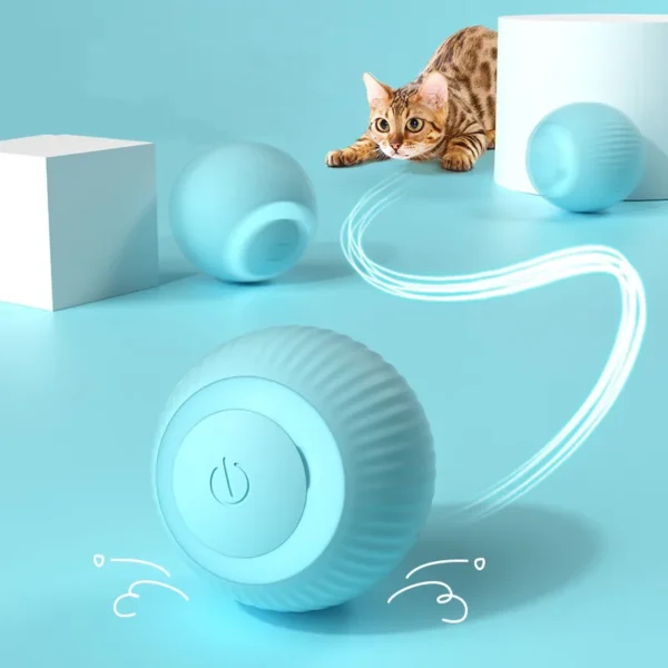 Electric Cat Ball Toys Automatic Rolling Smart Cat Toys Interactive for Cats Training Self moving Kitten