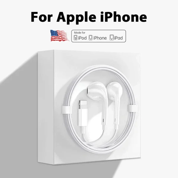 For Apple Original Headphones For iPhone 14 13 12 11 Pro Max mini Lightning Earphones X
