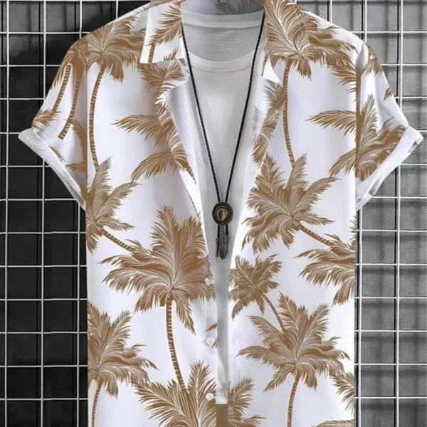 Hawaiian 3D Coconut Tree Top Men s Summer Beach Casual Clothing Street Outdoor Party Men s