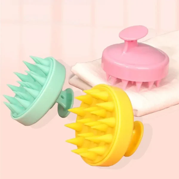 Plastic Silicone Massage Comb Clean The Scalp Thoroughly Scalp Massage Easy Foaming Head Massage Brush Shampoo 2