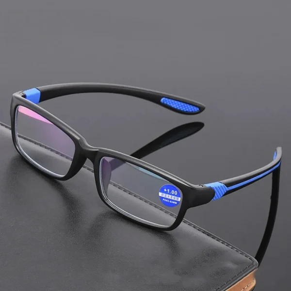 Reading Glasses Men Women Sports Anti blue Light Reading Eyewear Black Red TR90 Frame Presbyopia Eyeglasses