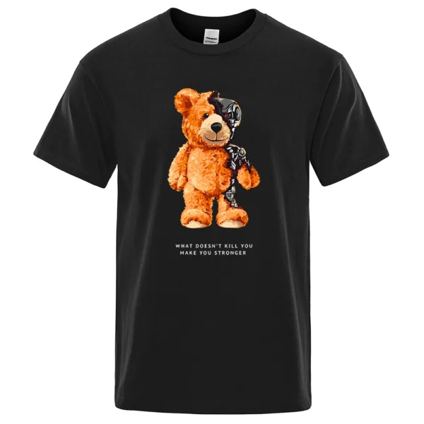 T shirt Men Short Sleeve Teddy Bear Show You What I Am Really Look Like T