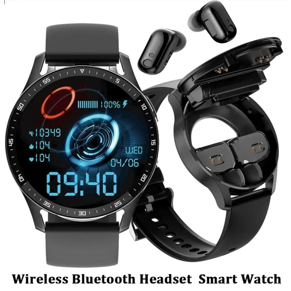 X7 2 in 1 Smart Watch With Earbuds Smartwatch TWS Bluetooth Earphone Heart Rate Blood Pressure
