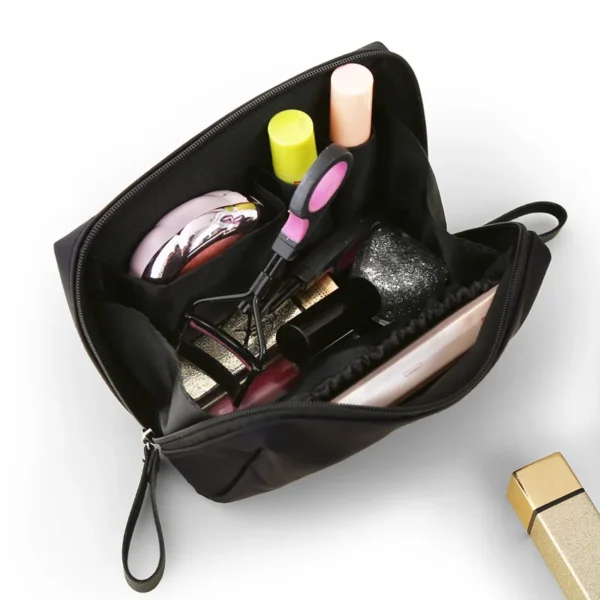 2024 New Women Cosmetic Bag Solid Color Korean Style Makeup Bag Pouch Toiletry Bag Waterproof Makeup 2