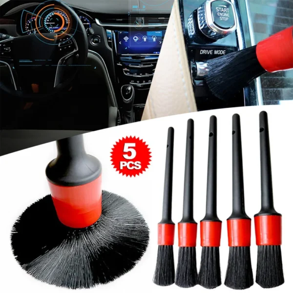 5pcs Detailing Brush Set Car Brushes Car Detailing Brush For Car Cleaning Detailing Brush Dashboard Air