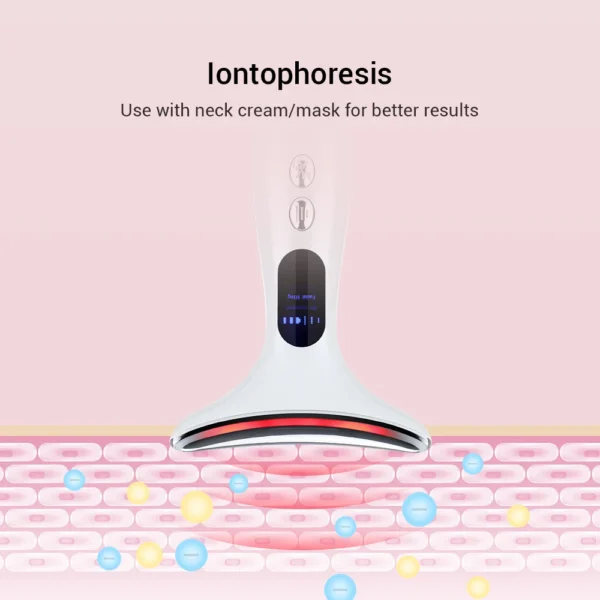 EMS Microcurrent Face Neck Beauty Device LED Photon Firming Rejuvenation Anti Wrinkle Thin Double Chin Skin 3