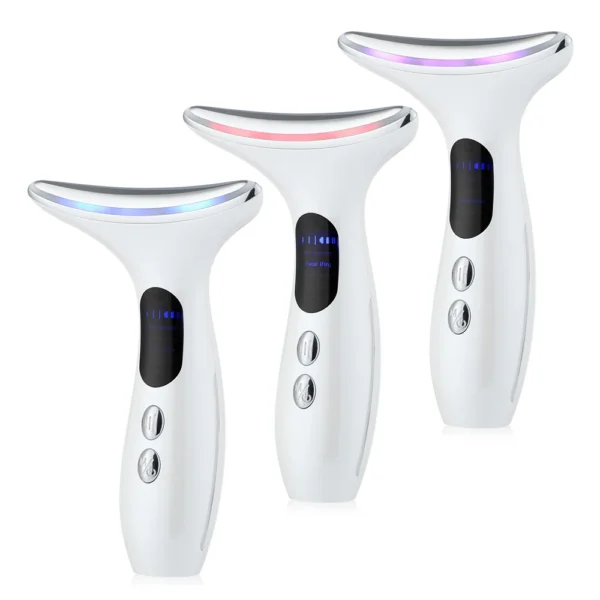 EMS Microcurrent Face Neck Beauty Device LED Photon Firming Rejuvenation Anti Wrinkle Thin Double Chin Skin