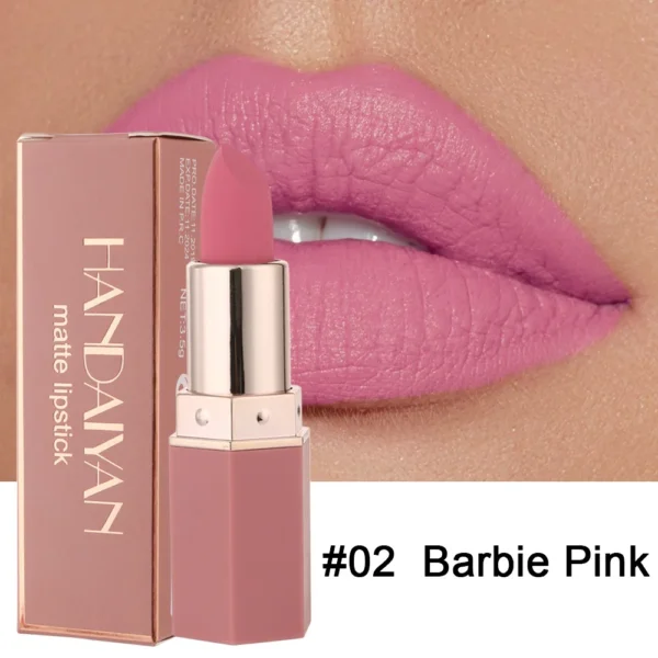 HANDAIYAN 6 Colors Matte Lipstick Beauty Lip Gloss LippenstiftTinted Balm 24 Hours Waterproof Free Shipping Makeup 5