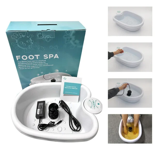 Ionic Foot Detox Machine with Basin Foot Spa Bath Massager Cell Arrays Aqua Cleanse Machine Ionic