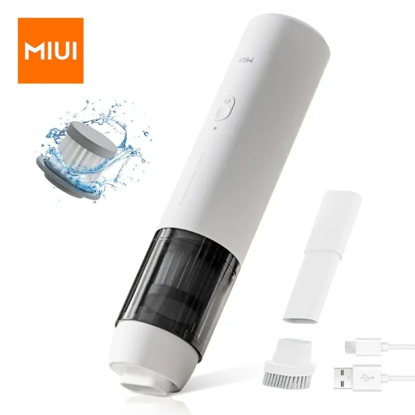 MIUI Cordless Handheld Vacuum Cleaner for Laptop Car Portable Multifunctional USB Rechargeable Strong Suction White