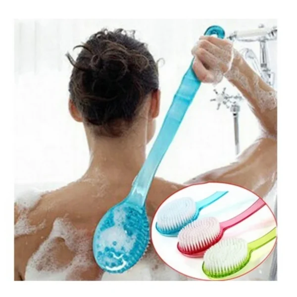 Massager Back Spa Long Natural Body Brush Bath Plastic Bristle Shower
