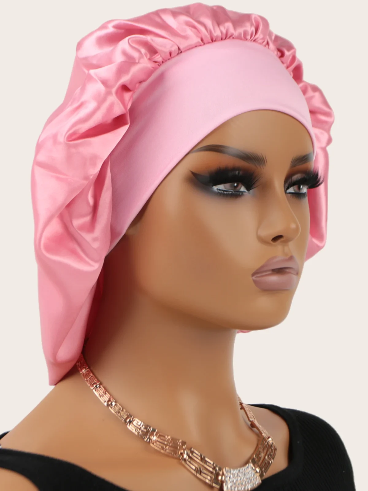 Unisex Head Wrap Elastic Band Bonnet sleep cap Extra Large Satin Silky Bonnet Sleep with Premium 4