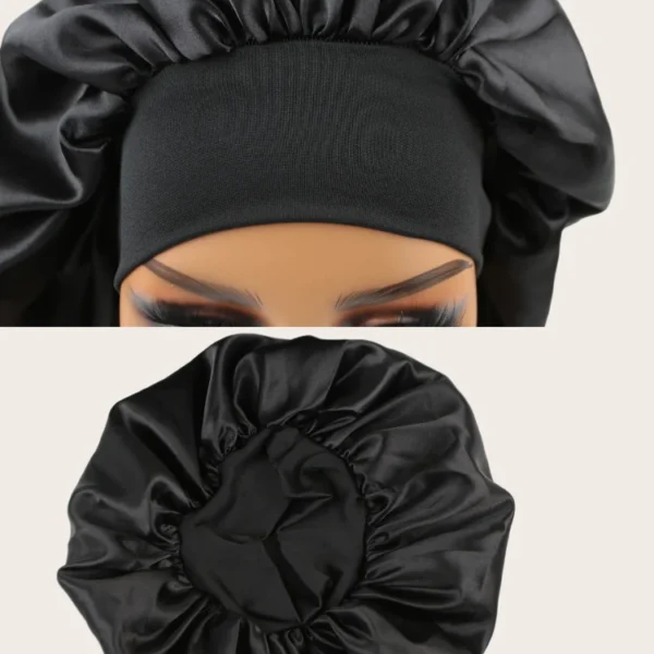 Unisex Head Wrap Elastic Band Bonnet sleep cap Extra Large Satin Silky Bonnet Sleep with Premium